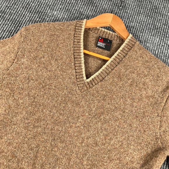 Robert Bruce Other - Vintage‎ Robert Bruce Wool Sweater Mens Large Brown Long Sleeve V Neck Casual